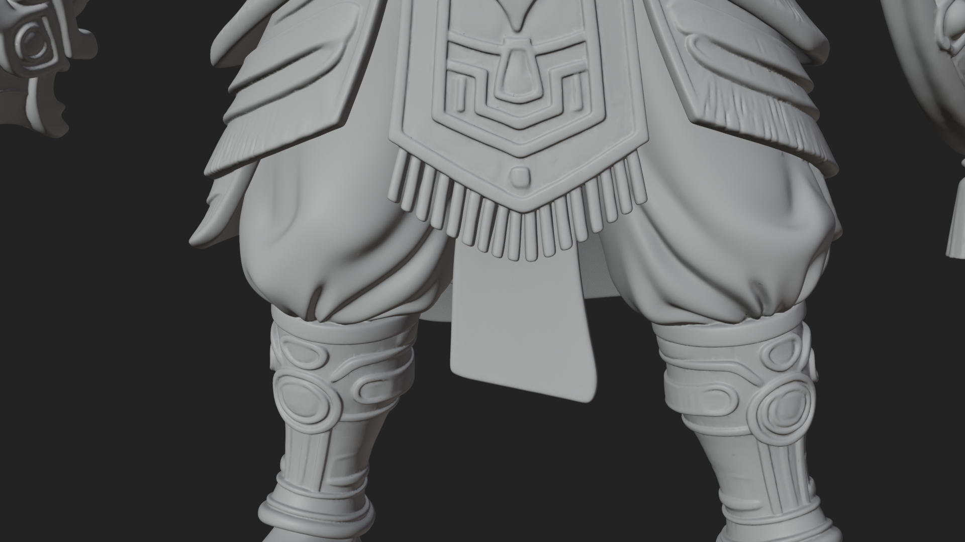 Aztec Feathered Noble Statue Design 11 3D Print Model 3D Model