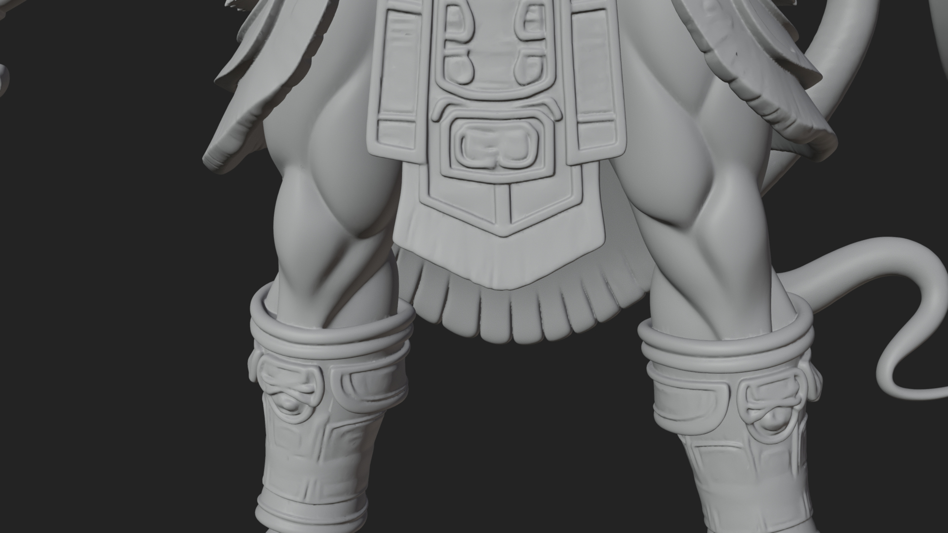 Aztec Feathered Noble Statue Design 12 3D Print Model 3D Model