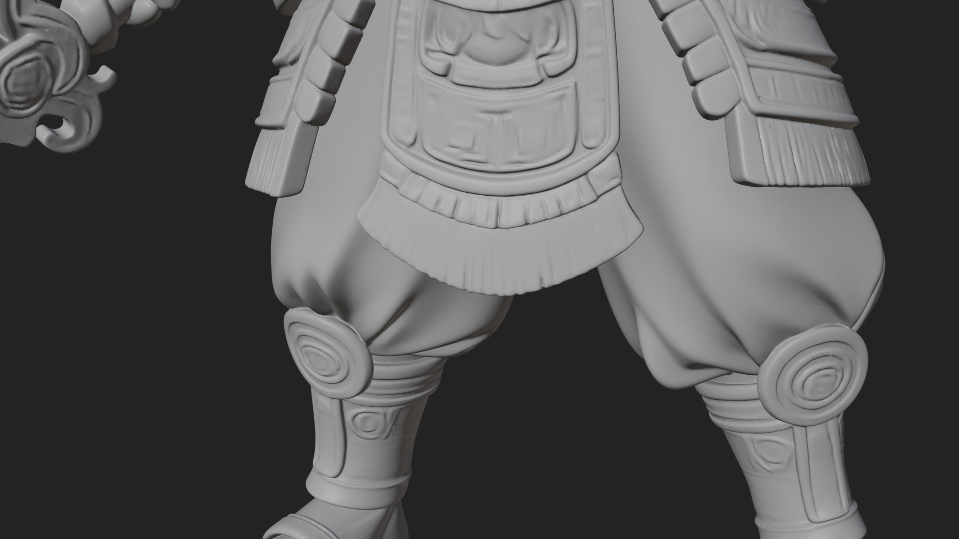 Aztec Feathered Noble Statue Design 13 3D Print Model 3D Model