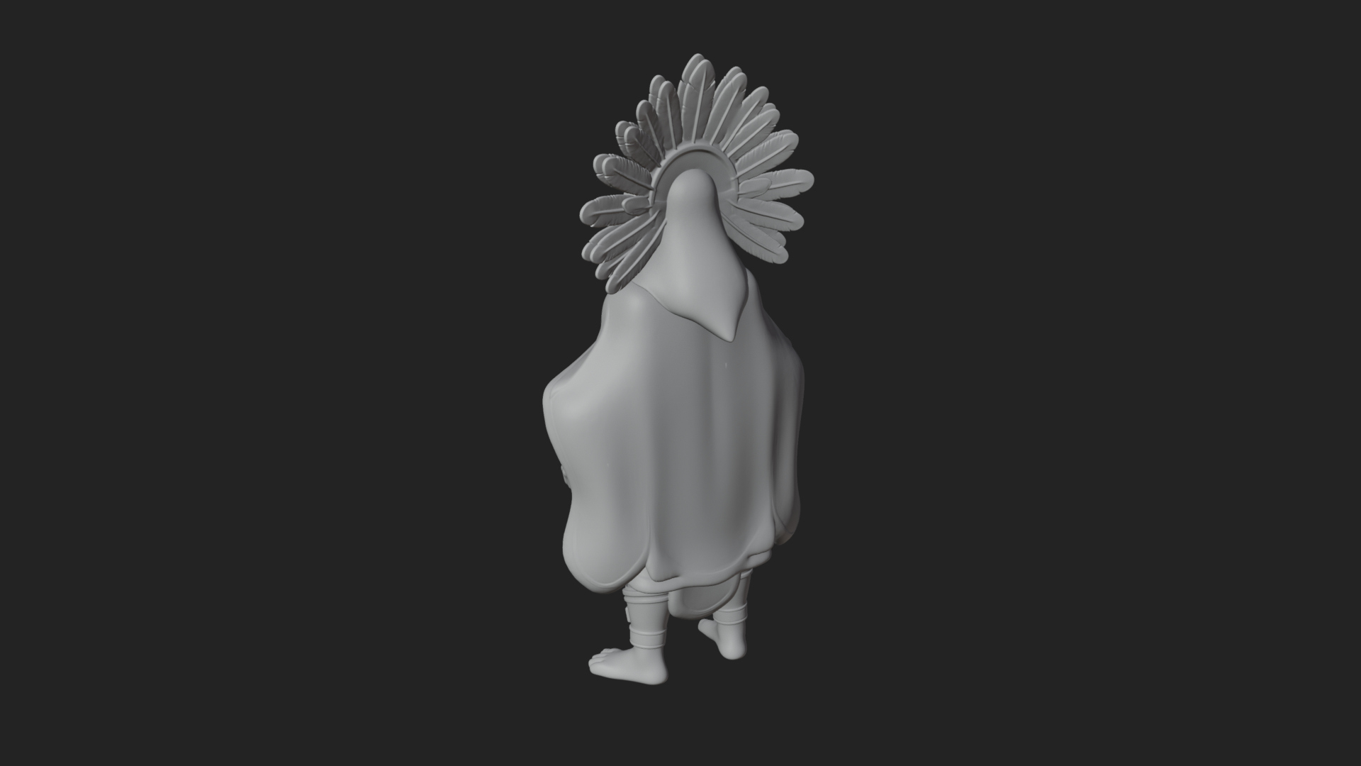 Aztec Feathered Noble Statue Design 14 3D Print Model 3D Model