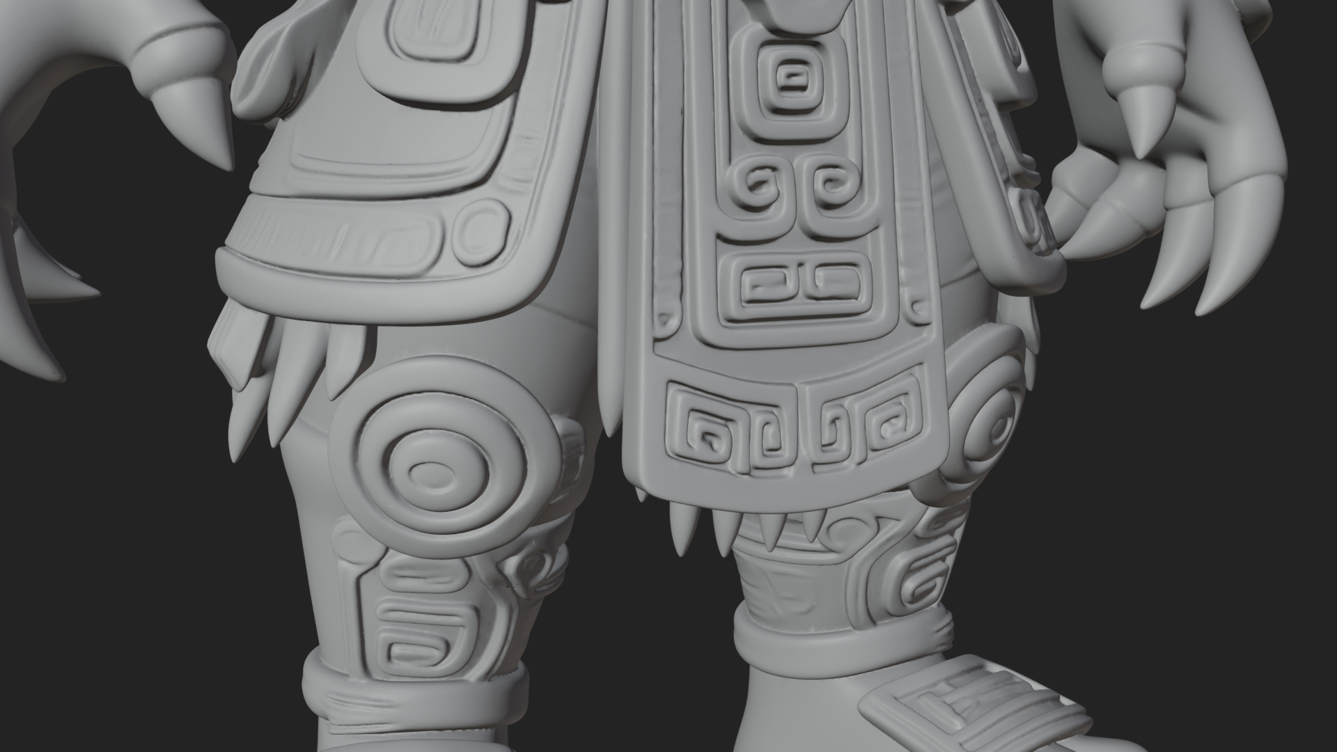 Aztec Feathered Noble Statue Design 15 3D Print Model 3D Model