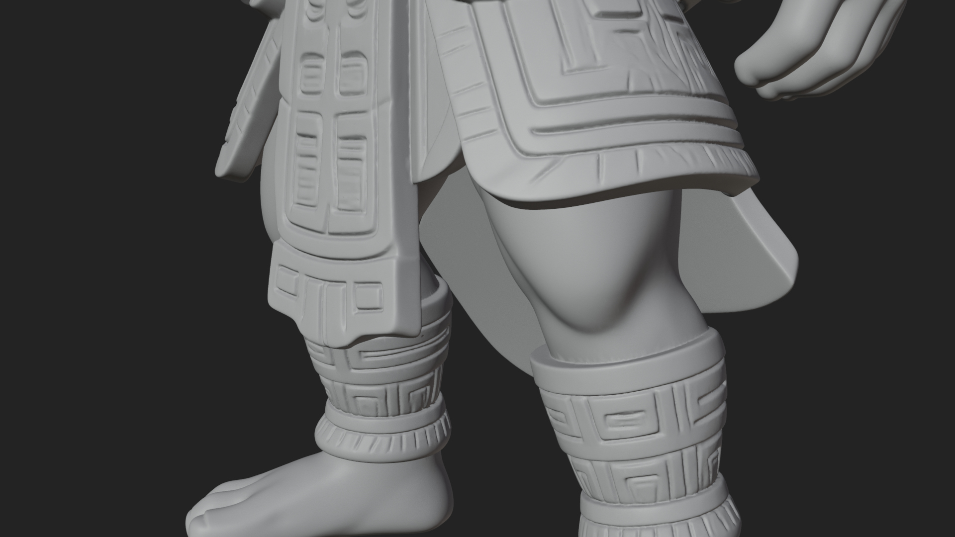Aztec Feathered Noble Statue Design 17 3D Print Model 3D Model