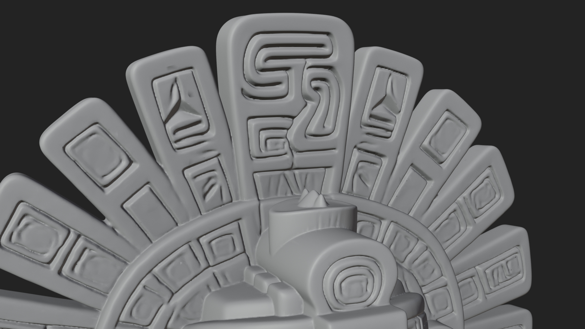 Aztec Feathered Noble Statue Design 18 3D Print Model 3D Model