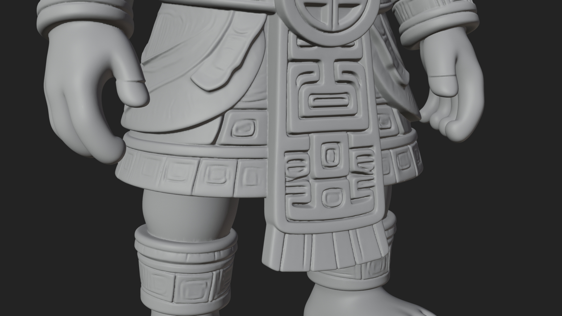 Aztec Feathered Noble Statue Design 18 3D Print Model 3D Model
