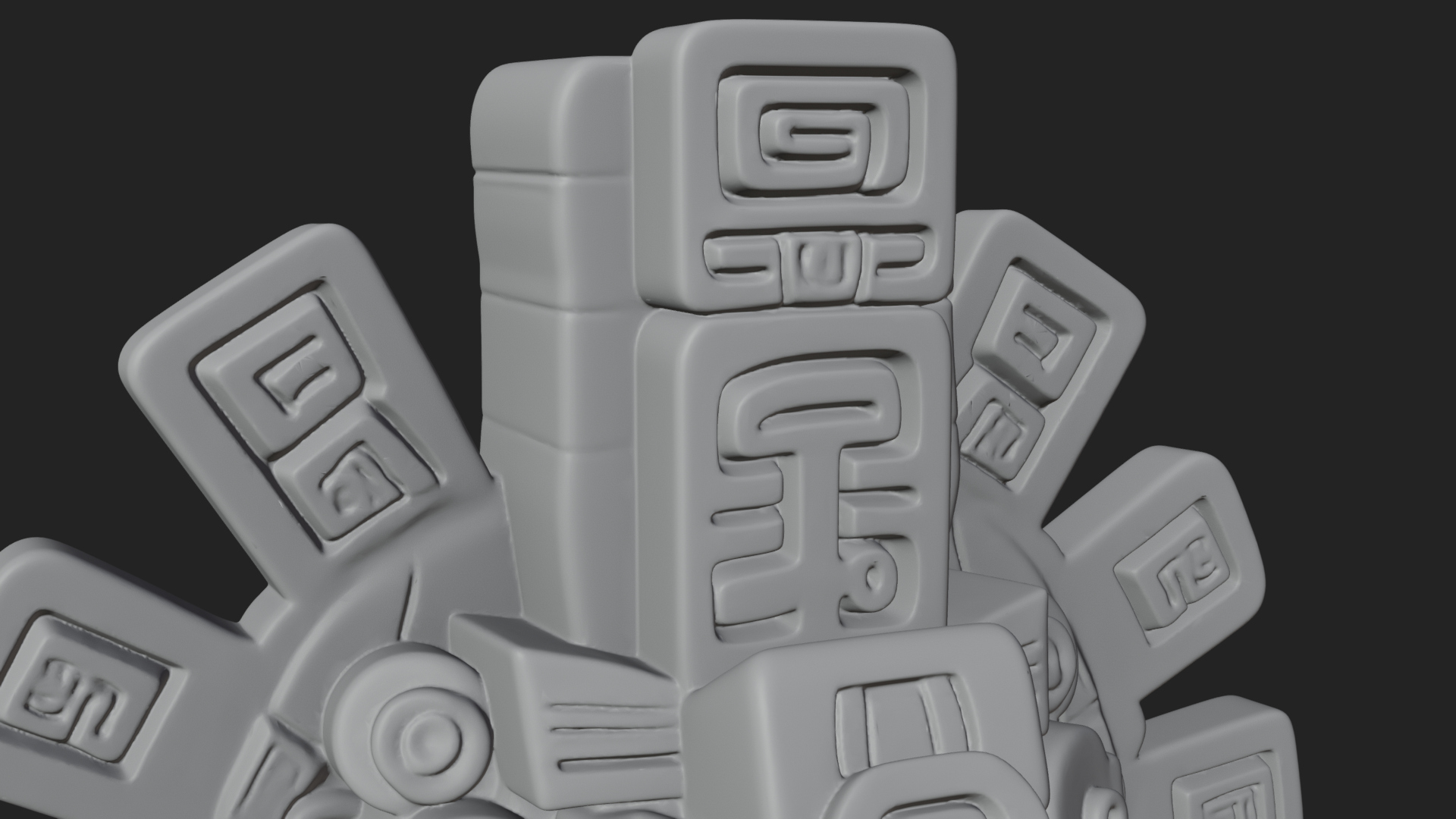 Aztec Feathered Noble Statue Design 19 3D Print Model 3D Model