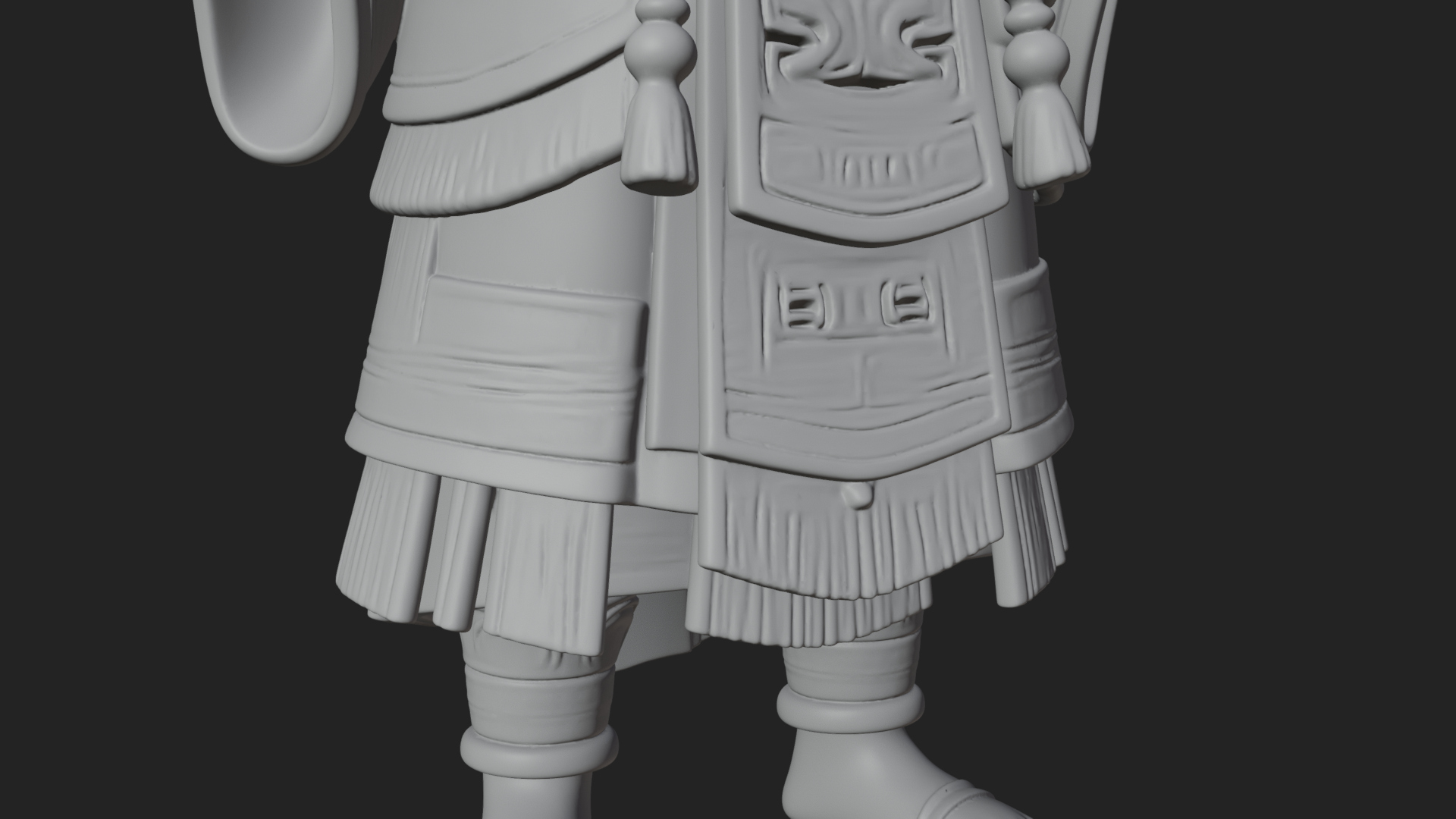 Aztec Feathered Noble Statue Design 2 3d Print Model 3D Model