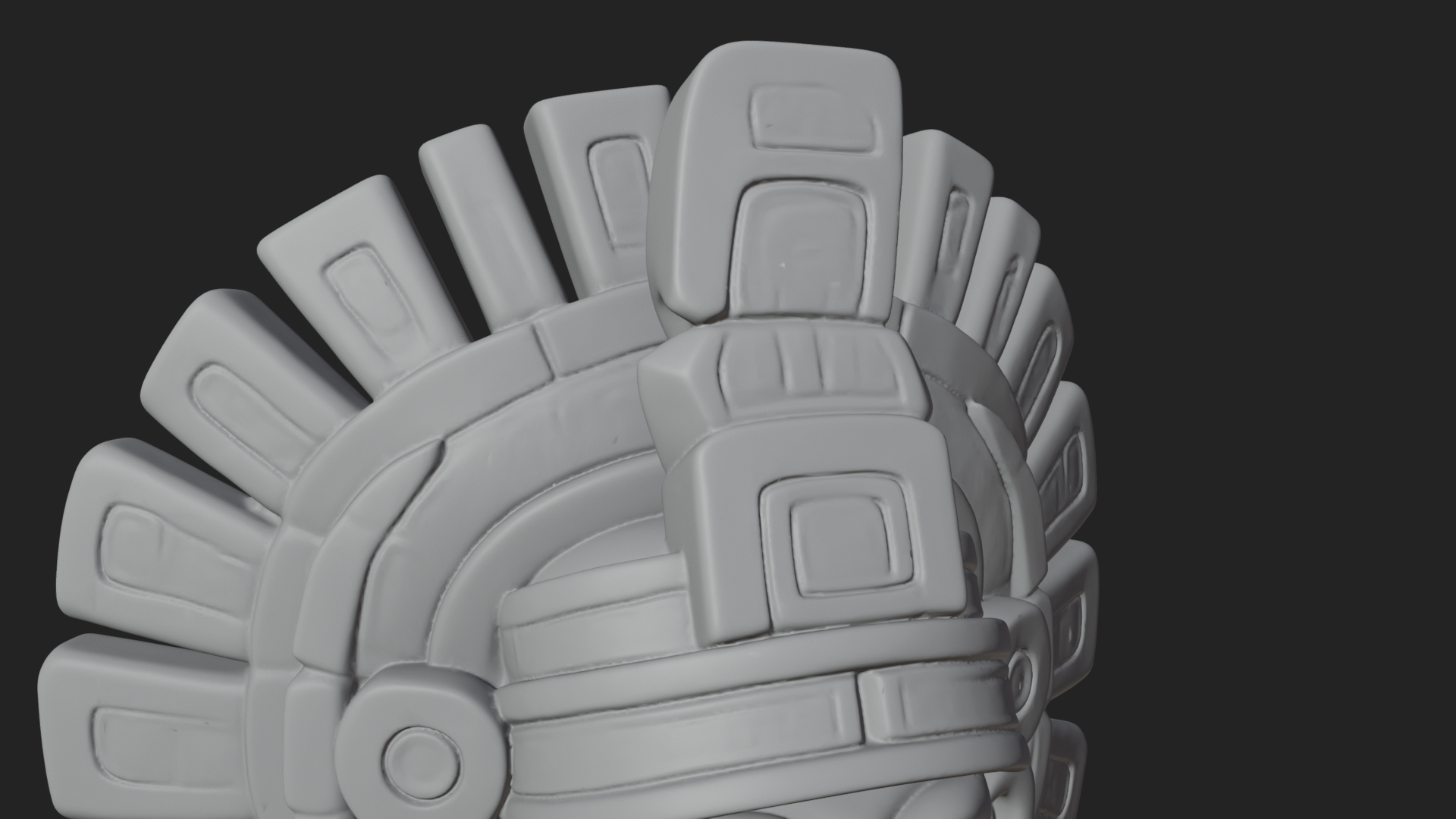Aztec Feathered Noble Statue Design 20 3D Print Model 3D Model