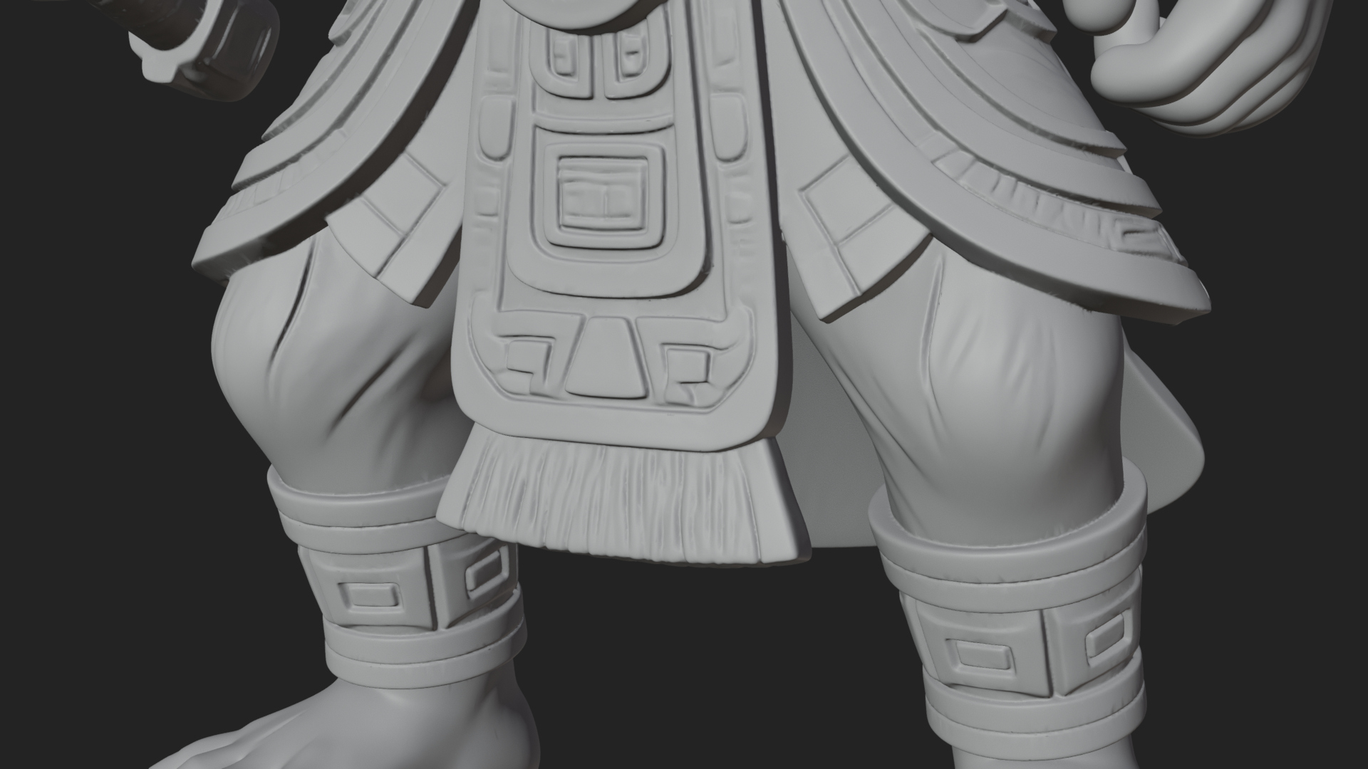 Aztec Feathered Noble Statue Design 22 3D Print Model 3D Model