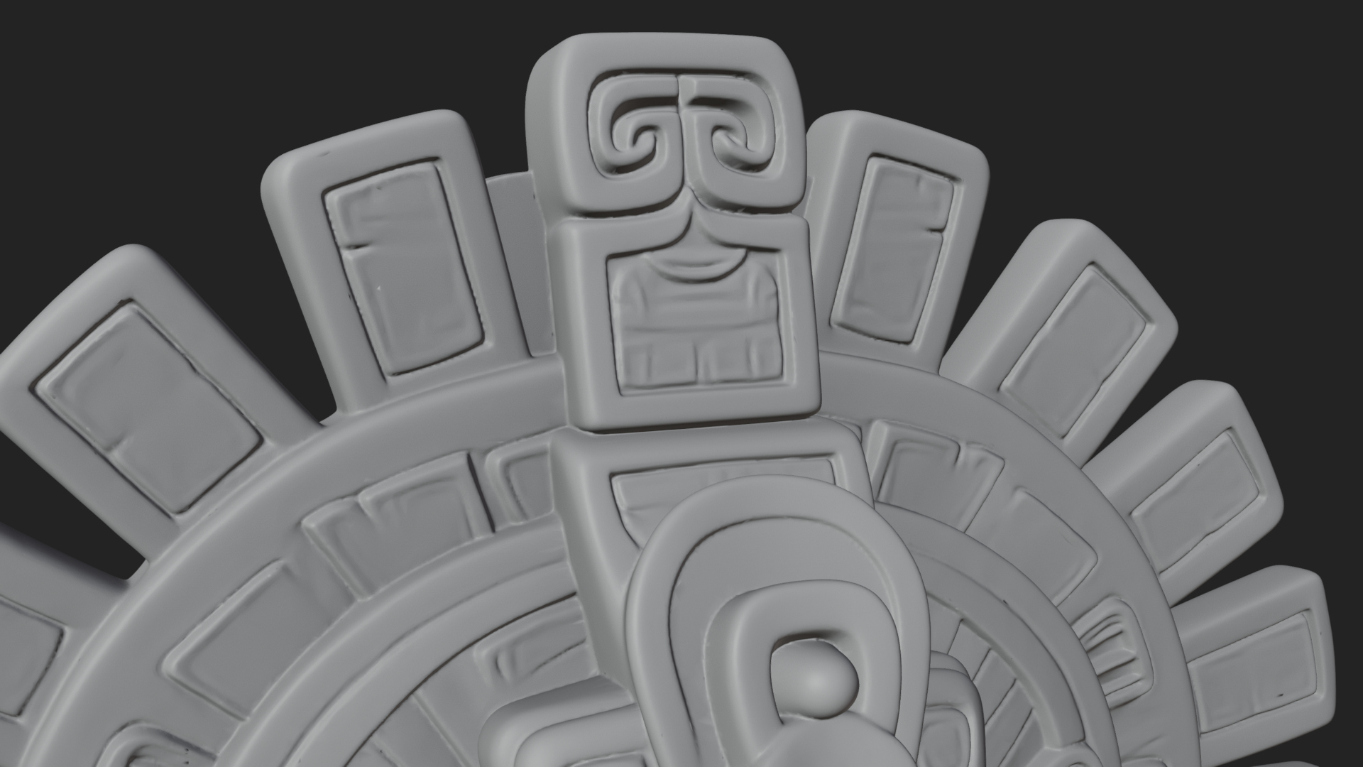 Aztec Feathered Noble Statue Design 23 3D Print Model 3D Model