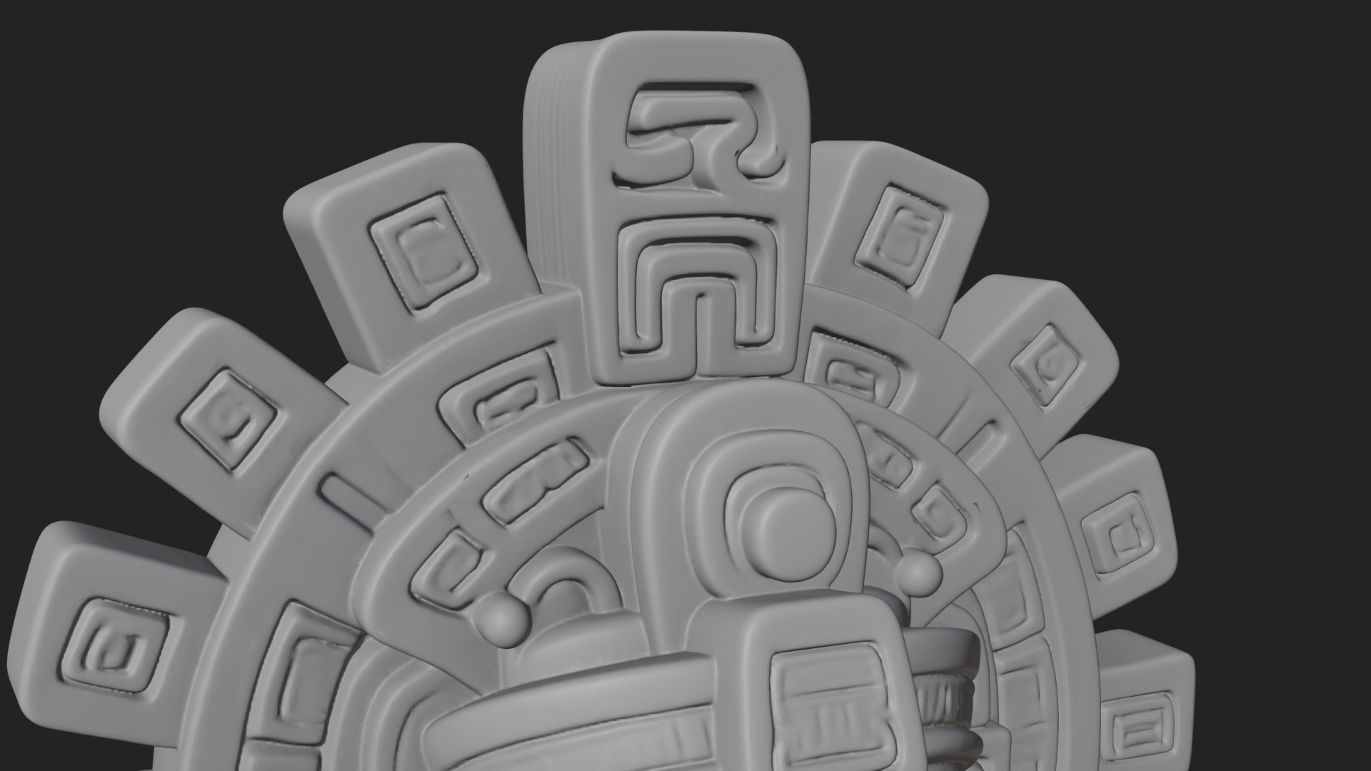 Aztec Feathered Noble Statue Design 24 3D Print Model 3D Model