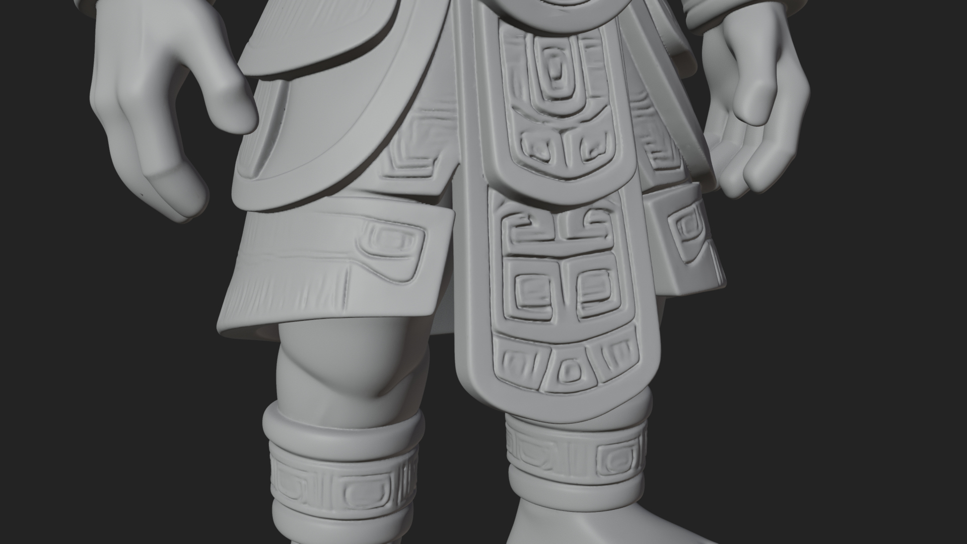 Aztec Feathered Noble Statue Design 24 3D Print Model 3D Model