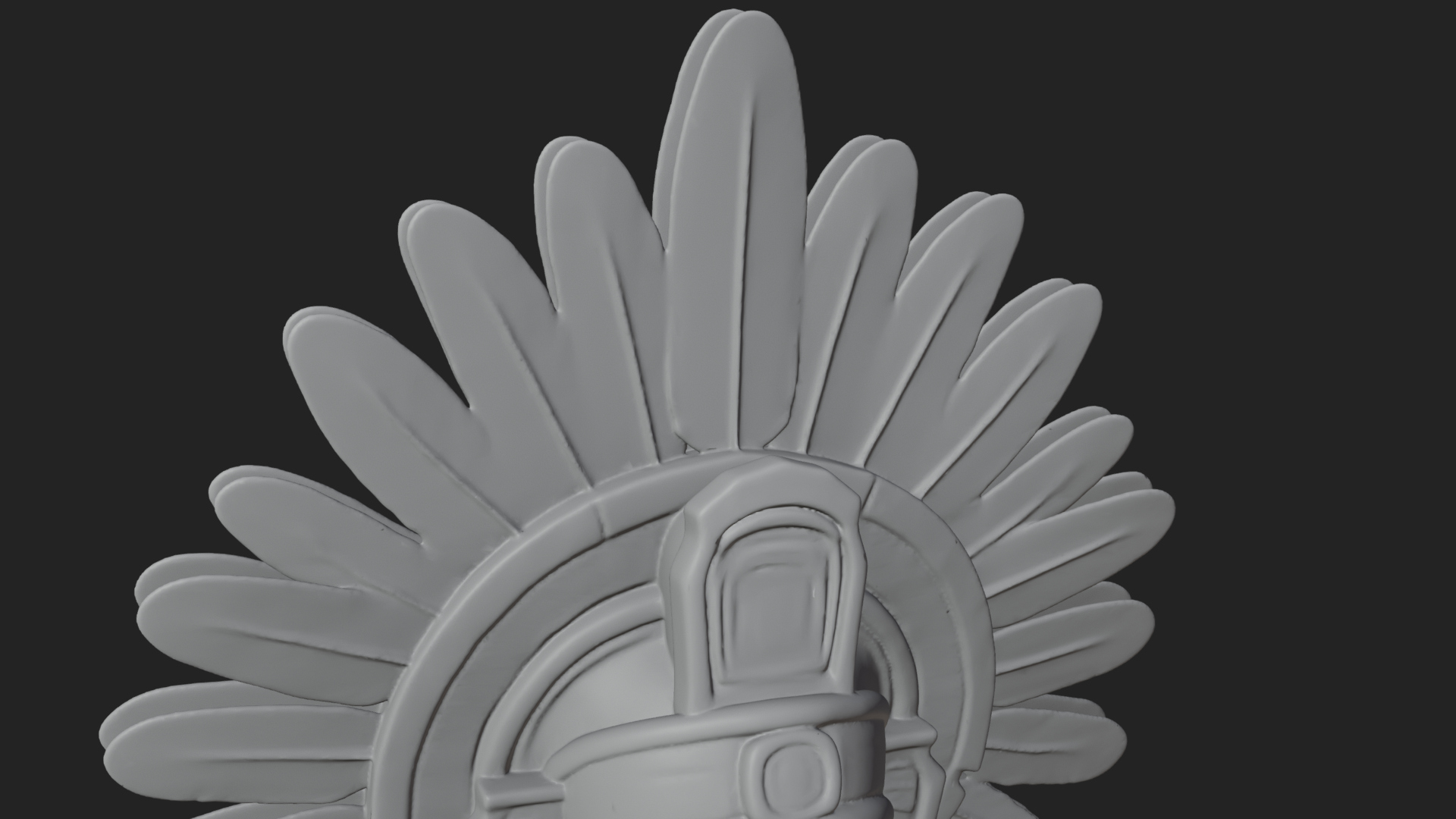 Aztec Feathered Noble Statue Design 3 3D Print Model 3D Model