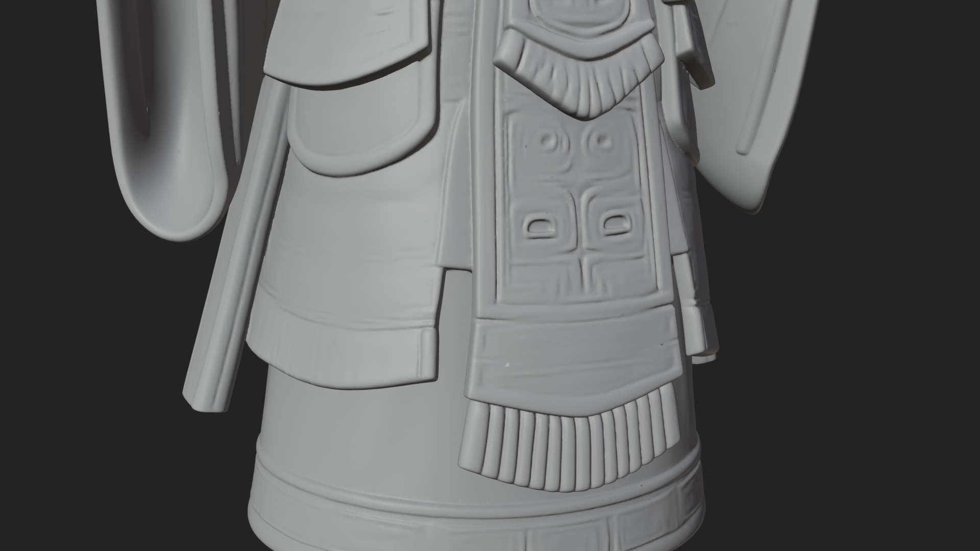 Aztec Feathered Noble Statue Design 3 3D Print Model 3D Model