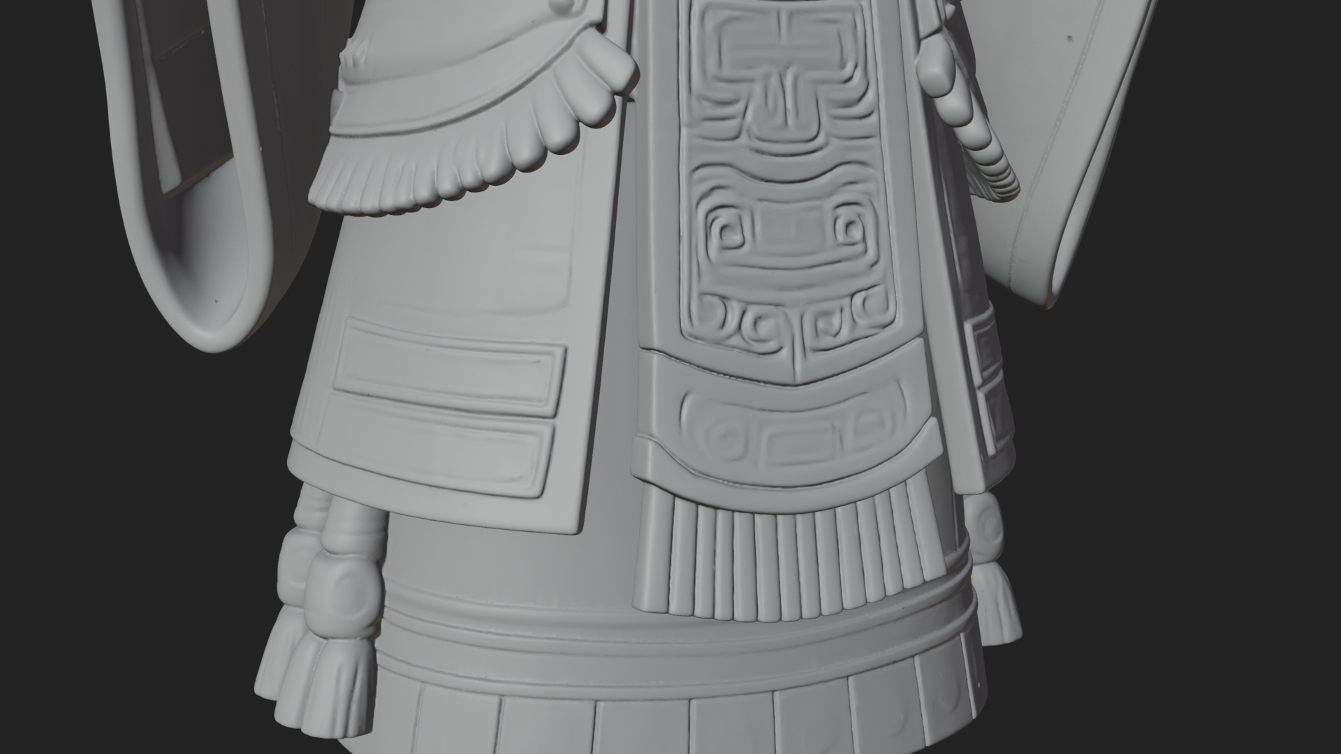 Aztec Feathered Noble Statue Design 4 3D Print Model 3D Model