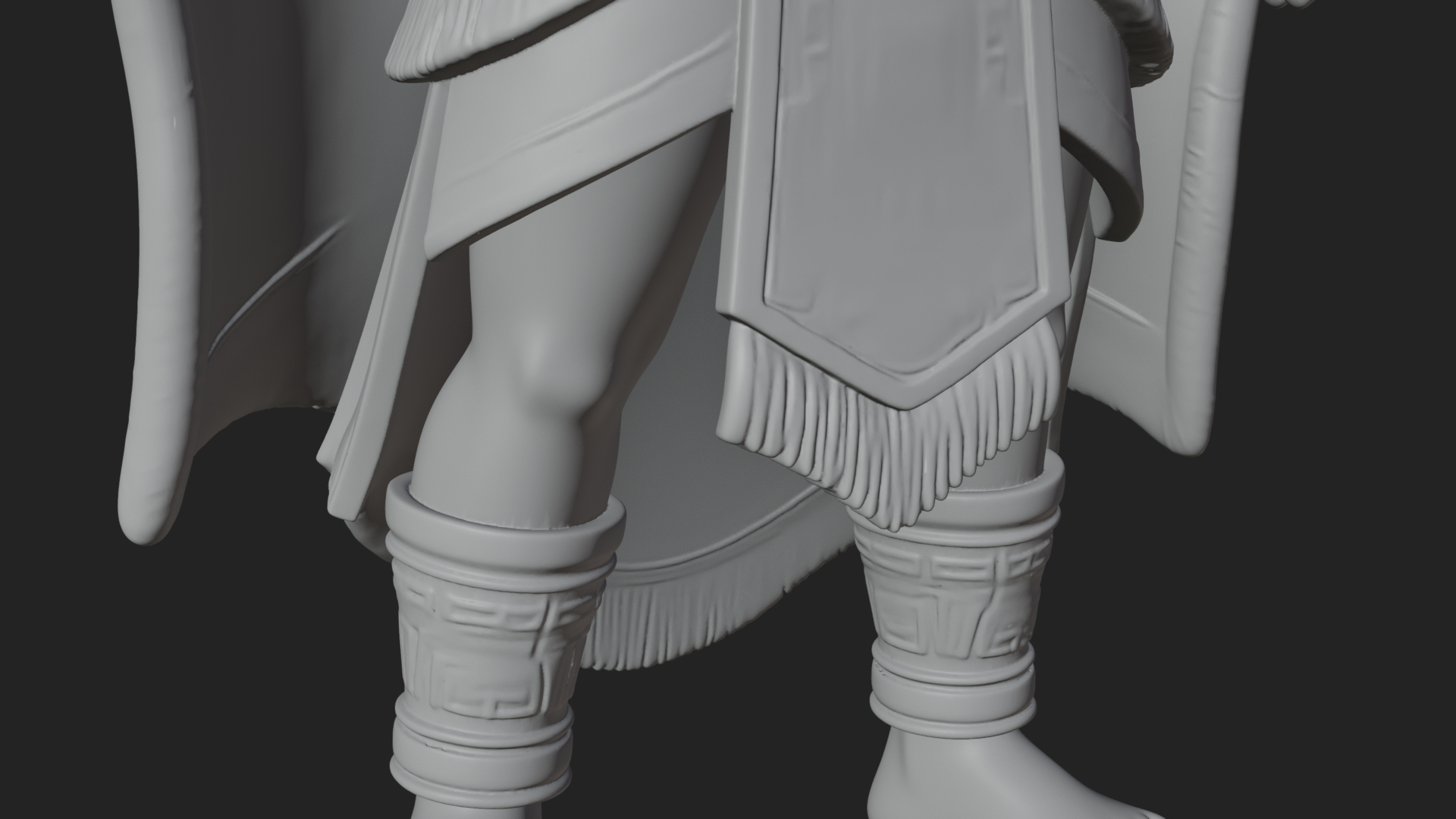 Aztec Feathered Noble Statue Design 7 3D Print Model 3D Model