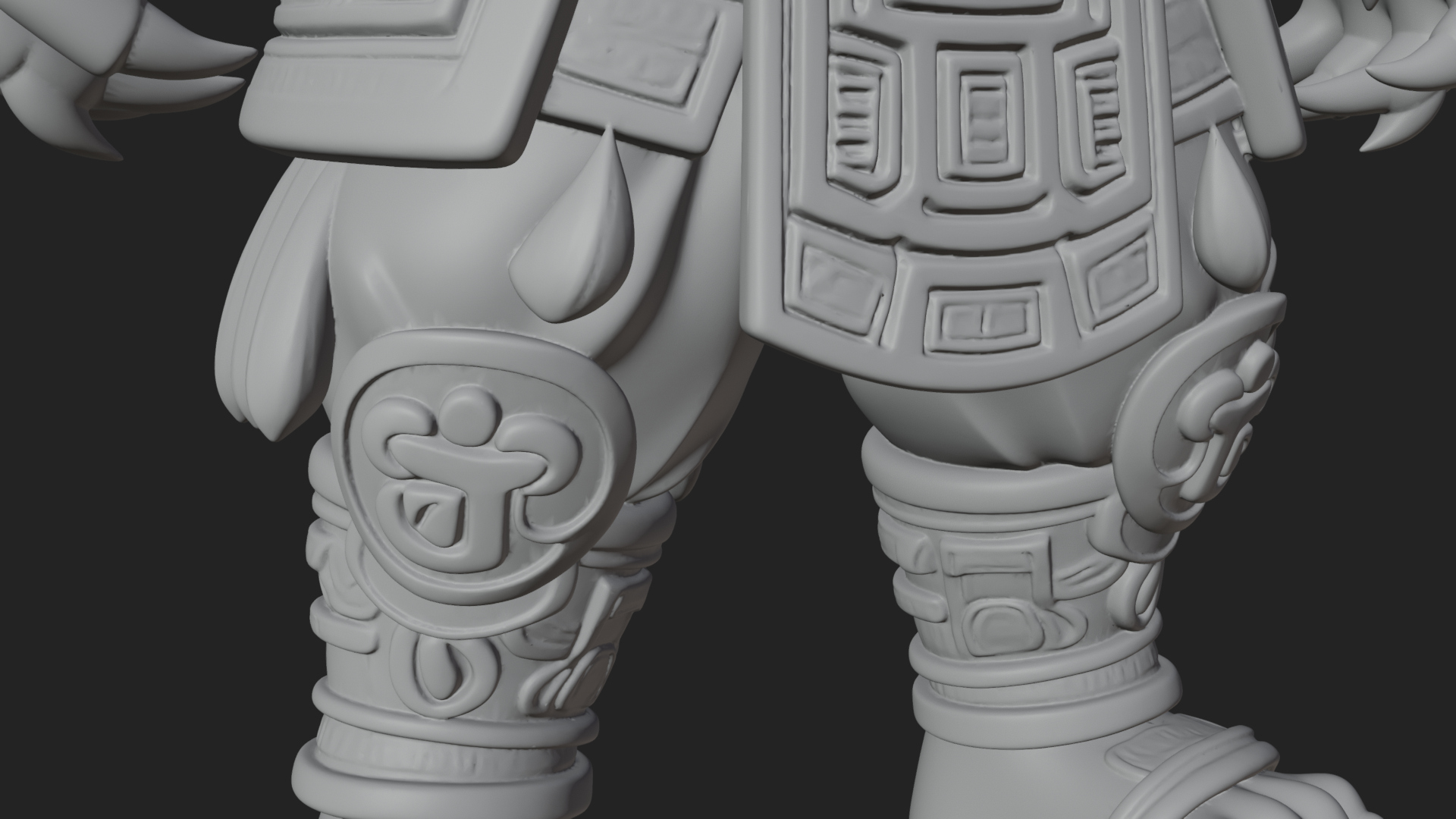 Aztec Feathered Noble Statue Design 8 3D Print Model 3D Model