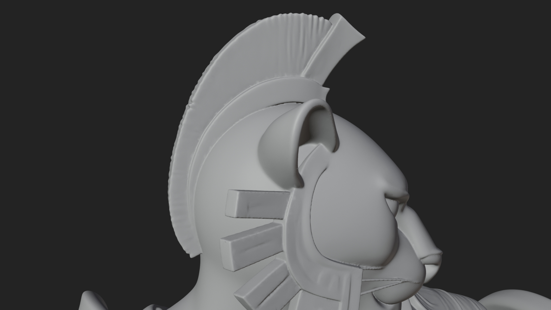 Aztec Jaguar Warrior Statue Design 3 3D Print Model 3D Model