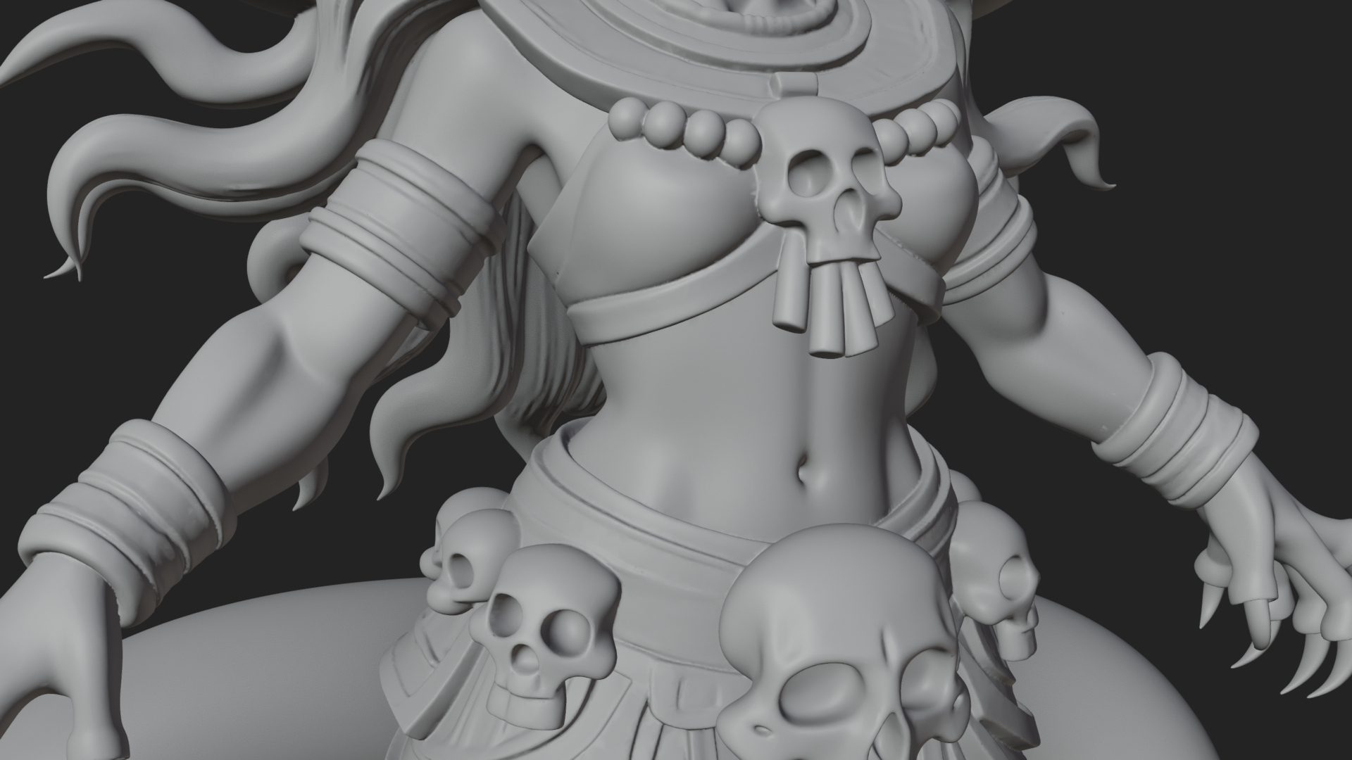 Aztec Serpent Goddess Statue Design 2 3D Print Model 3D Model