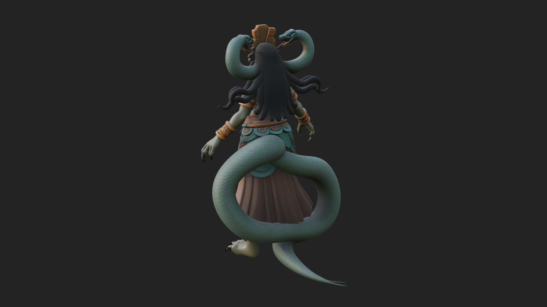 Aztec Serpent Goddess Statue Design 3 3D Print Model 3D Model