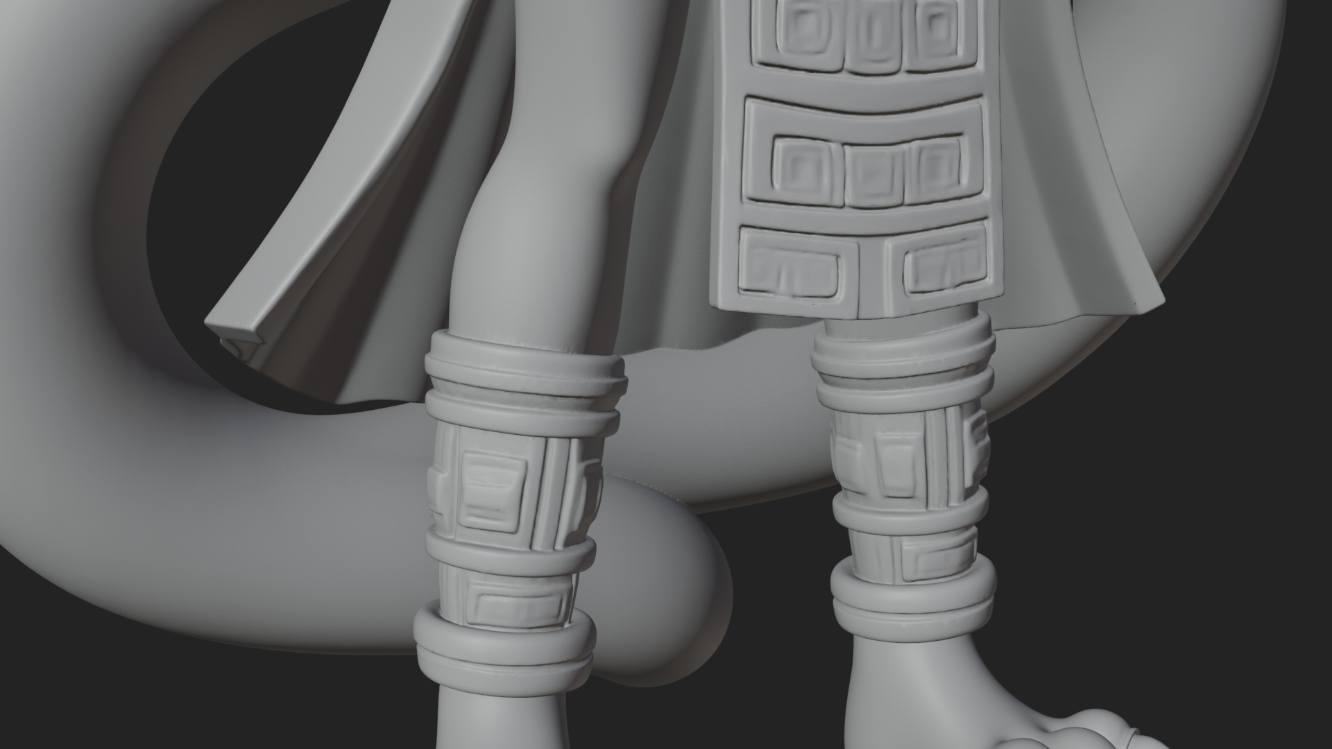 Aztec Serpent Goddess Statue Design 3 3D Print Model 3D Model