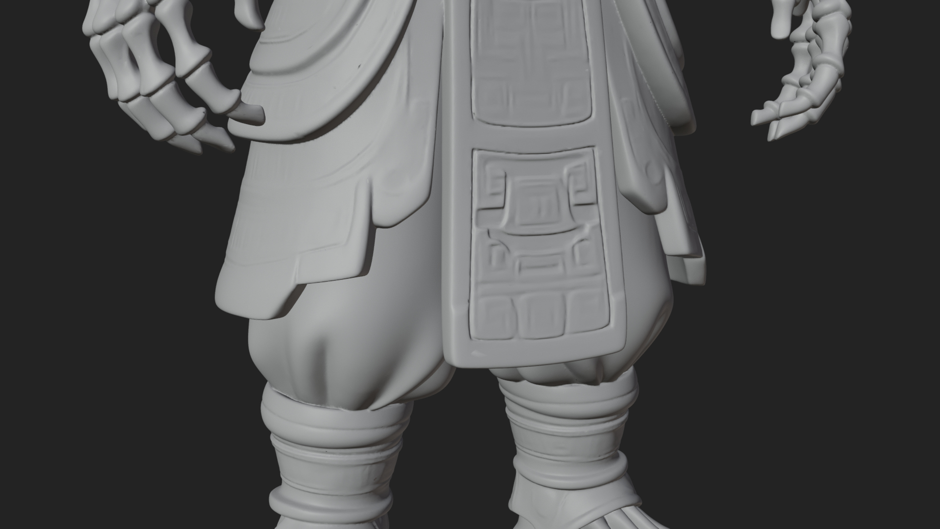 Aztec Skeleton Figure Statue Design 1 3D Print Model 3D Model