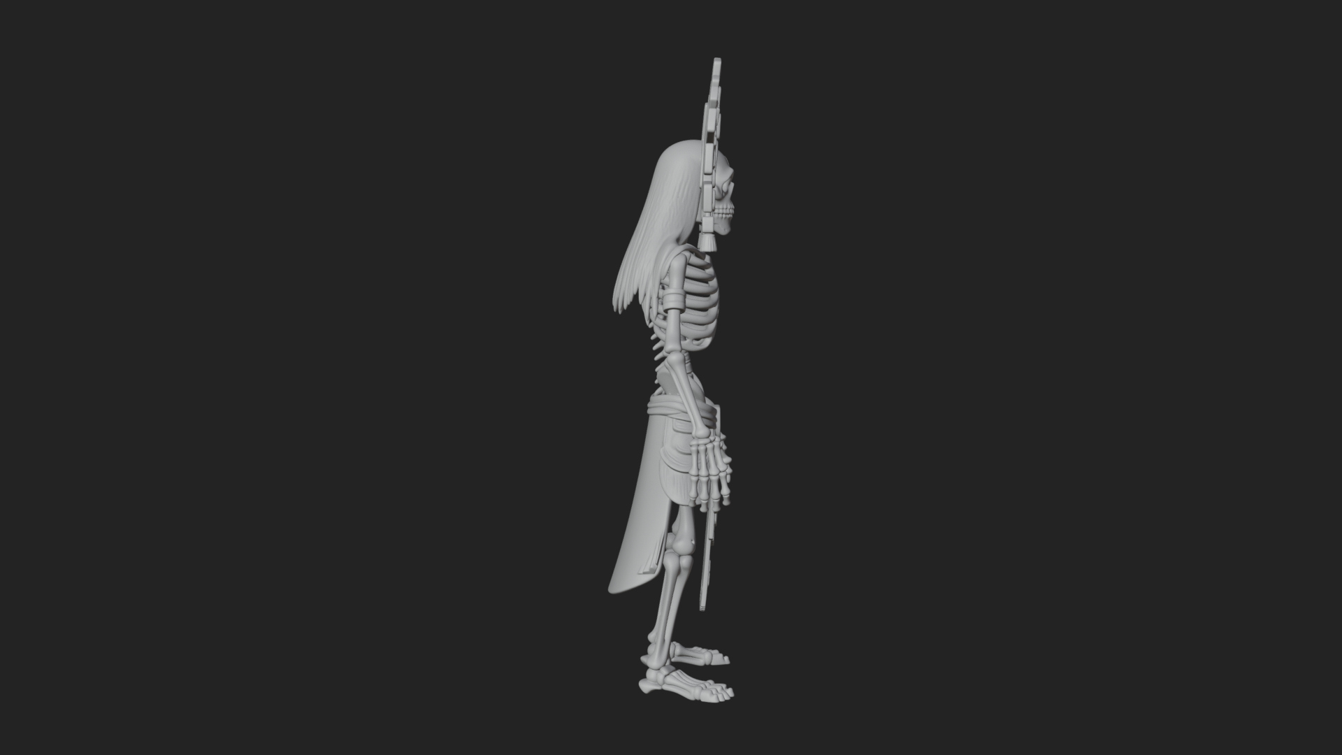 Aztec Skeleton Figure Statue Design 2 3D Print Model 3D Model