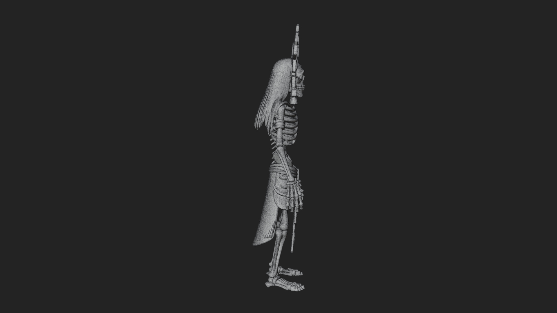 Aztec Skeleton Figure Statue Design 2 3D Print Model 3D Model