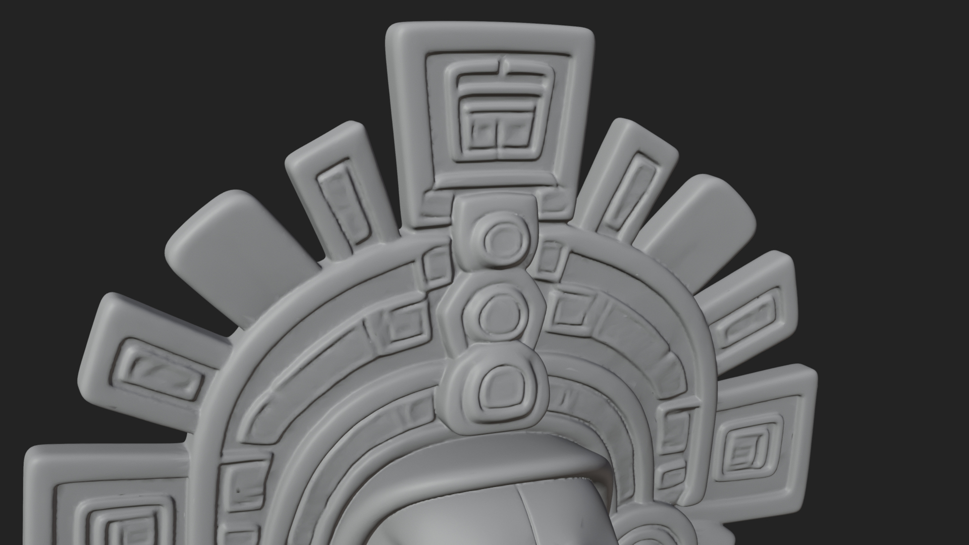 Aztec Skeleton Figure Statue Design 3 3D Print Model 3D Model