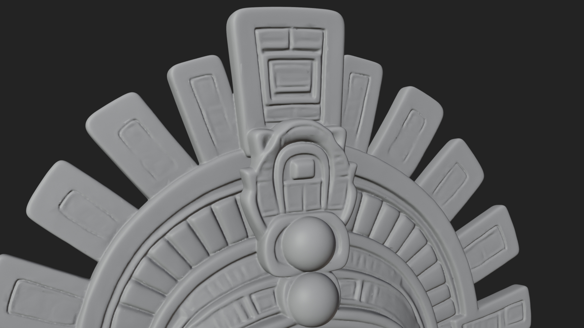 Aztec Skeleton Figure Statue Design 4 3D Print Model 3D Model
