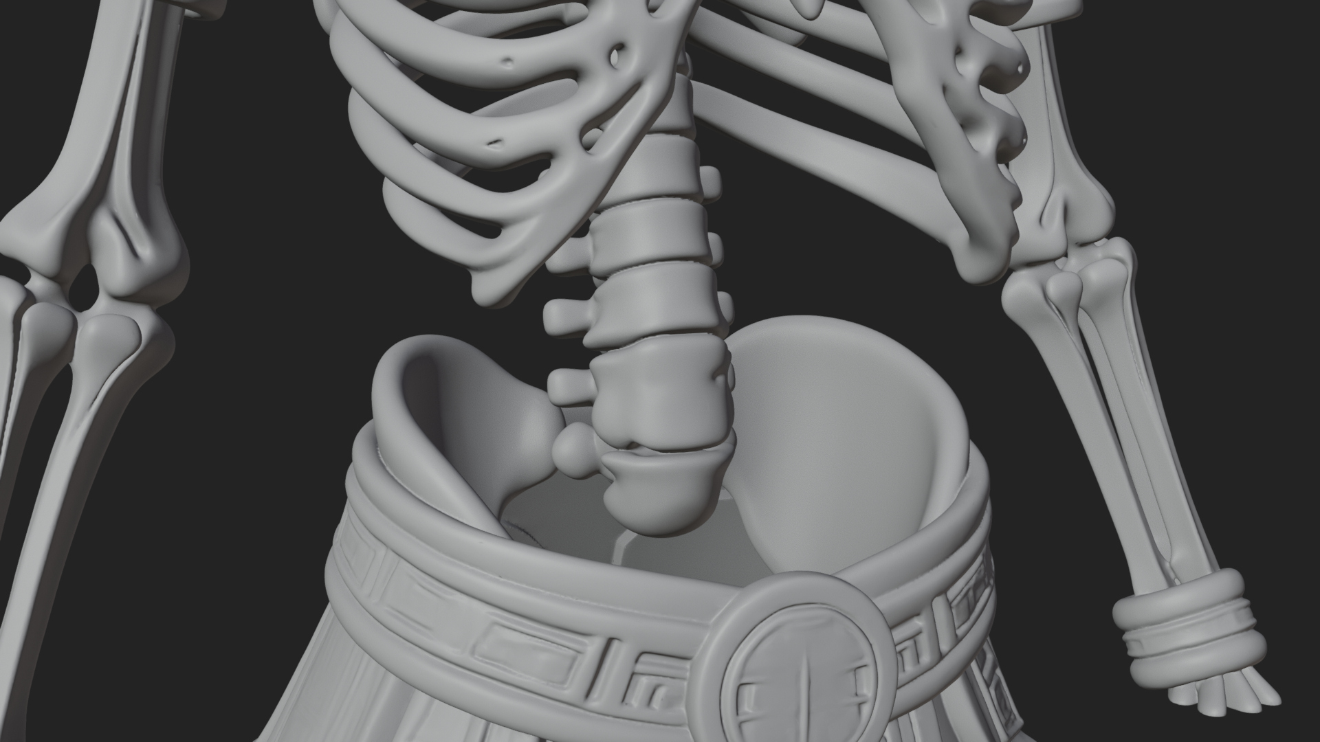 Aztec Skeleton Figure Statue Design 4 3D Print Model 3D Model