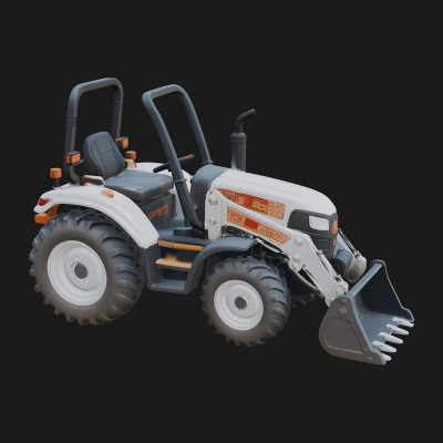 Backhoe Loader Model Design 2 3D Print Model