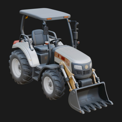 Backhoe Loader Model Design 7 3D Print Model