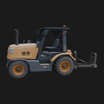 Backhoe Loader Model Design 9 3D Print Model