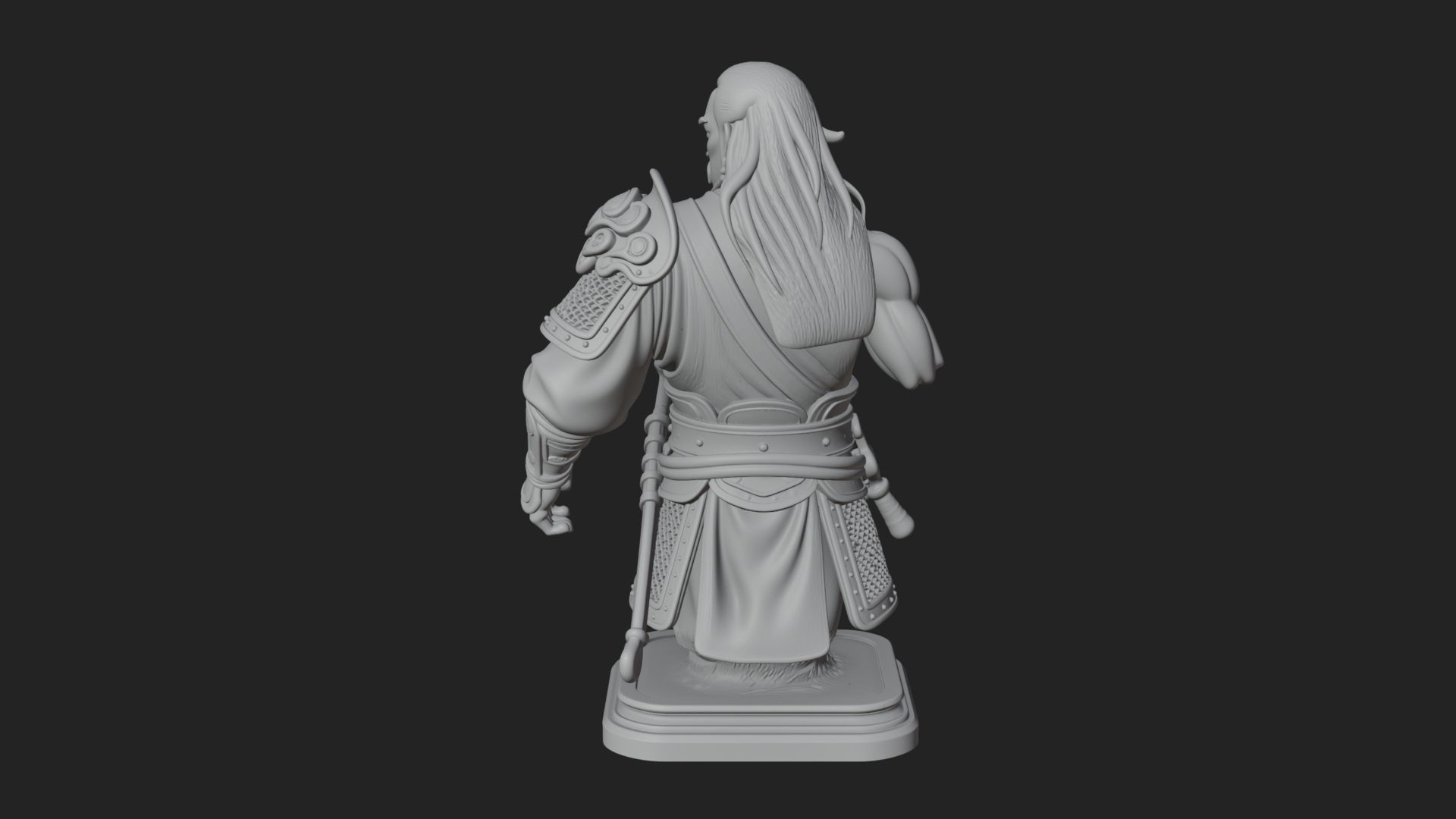 Bandana Warlord Bust Statue Design 2 3D Print Model 3D Model