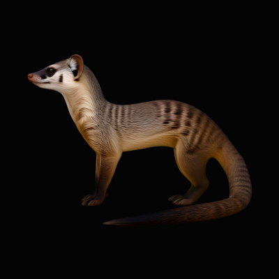 Banded Mongoose Statue Design 2 3D Print Model