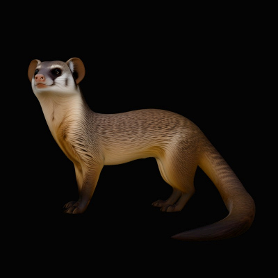 Banded Mongoose Statue Design 4 3D Print Model