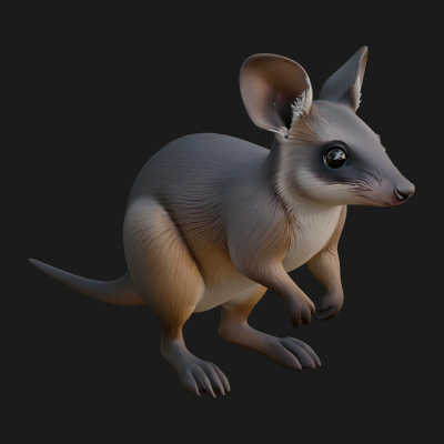 Bandicoot Statue Design 10 3D Print Model