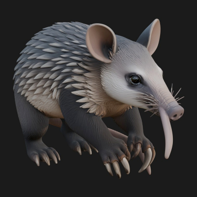 Bandicoot Statue Design 12 3D Print Model