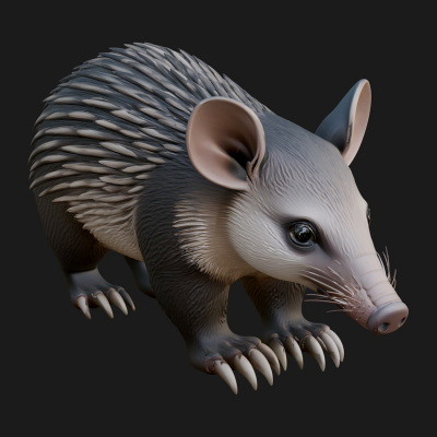 Bandicoot Statue Design 5 3D Print Model