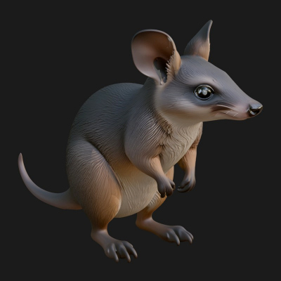 Bandicoot Statue Design 7 3D Print Model