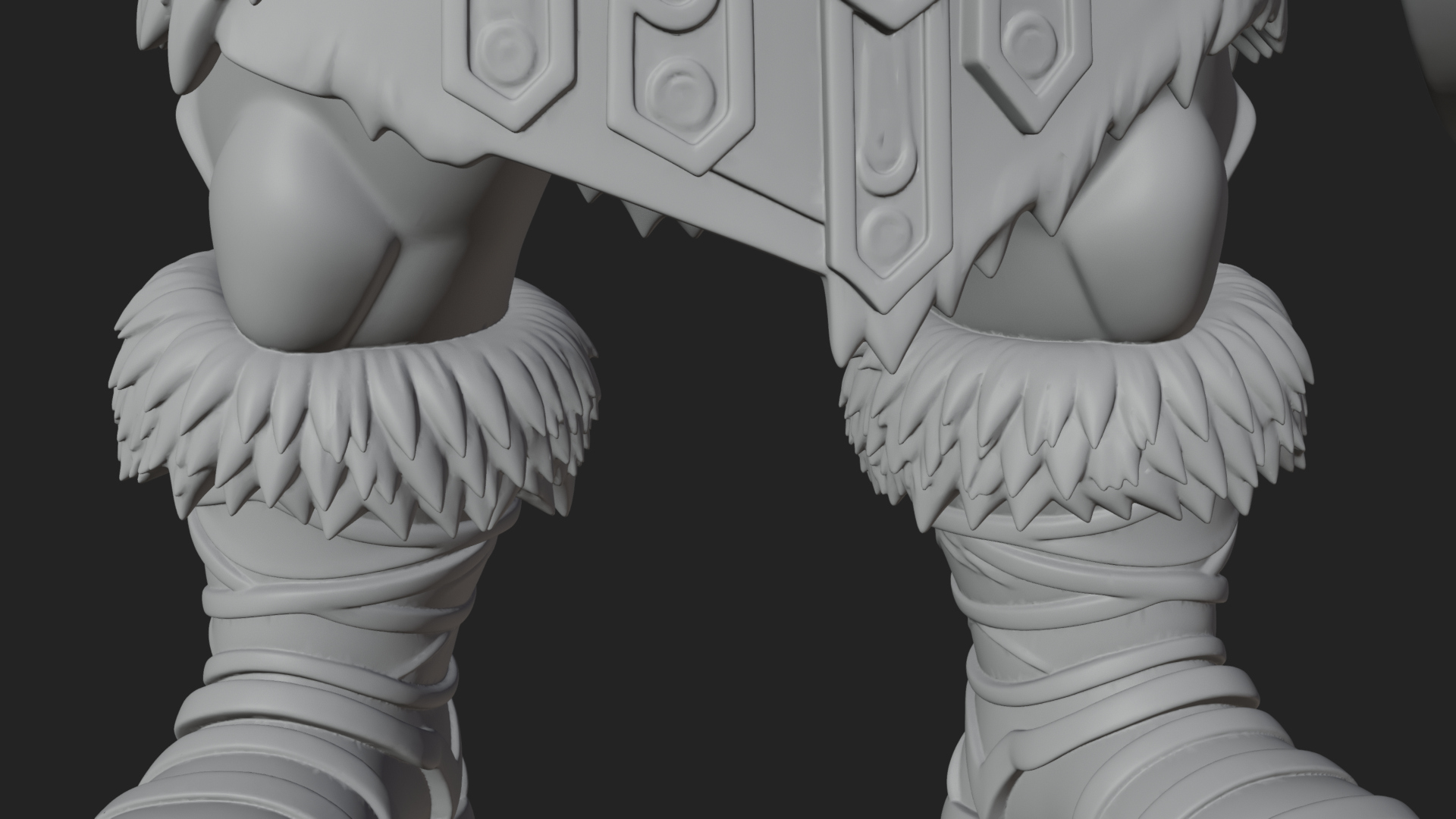 Barbarian Warlord Statue Design 11 3D Print Model 3D Model