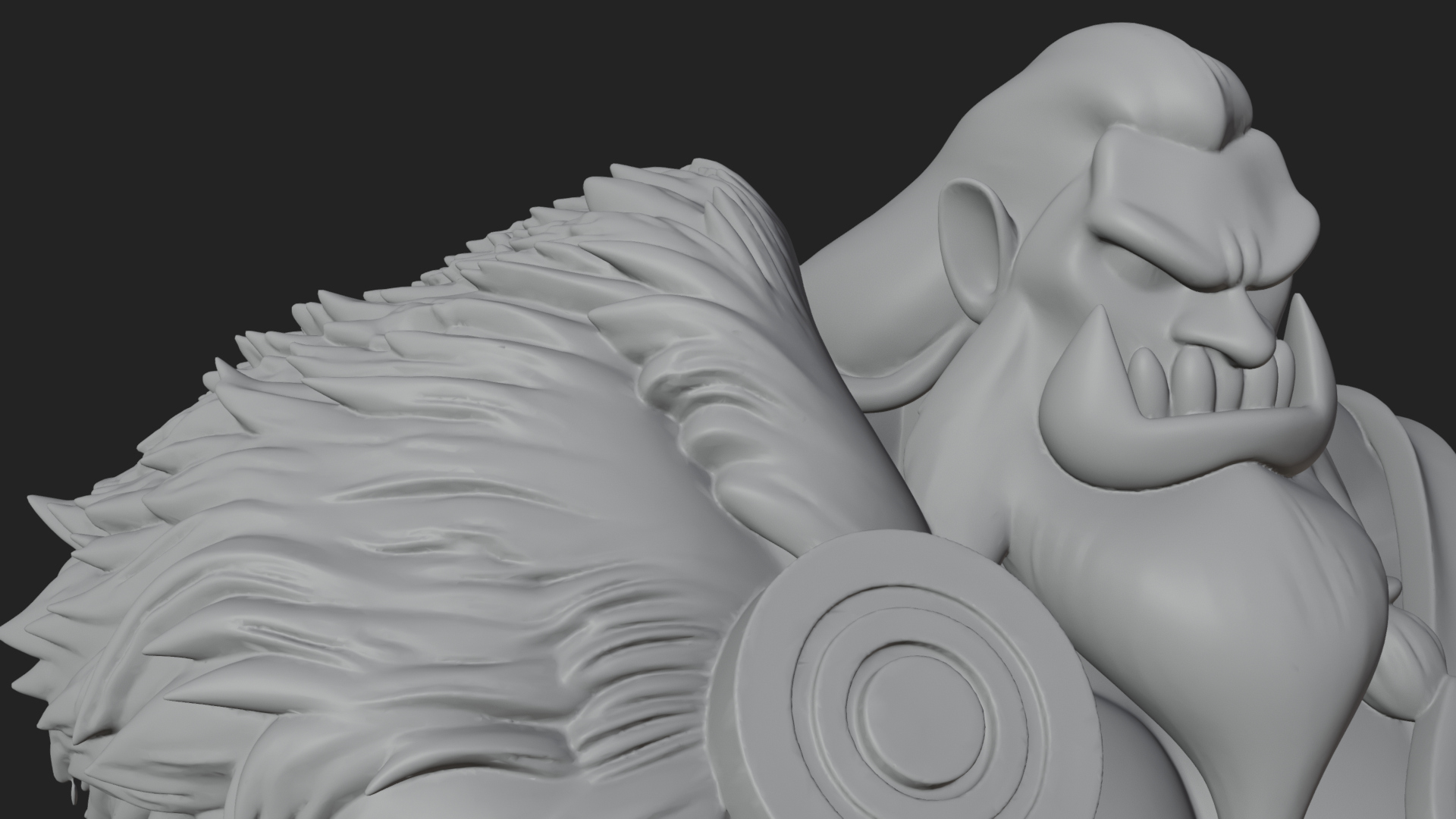 Barbarian Warlord Statue Design 12 3D Print Model 3D Model