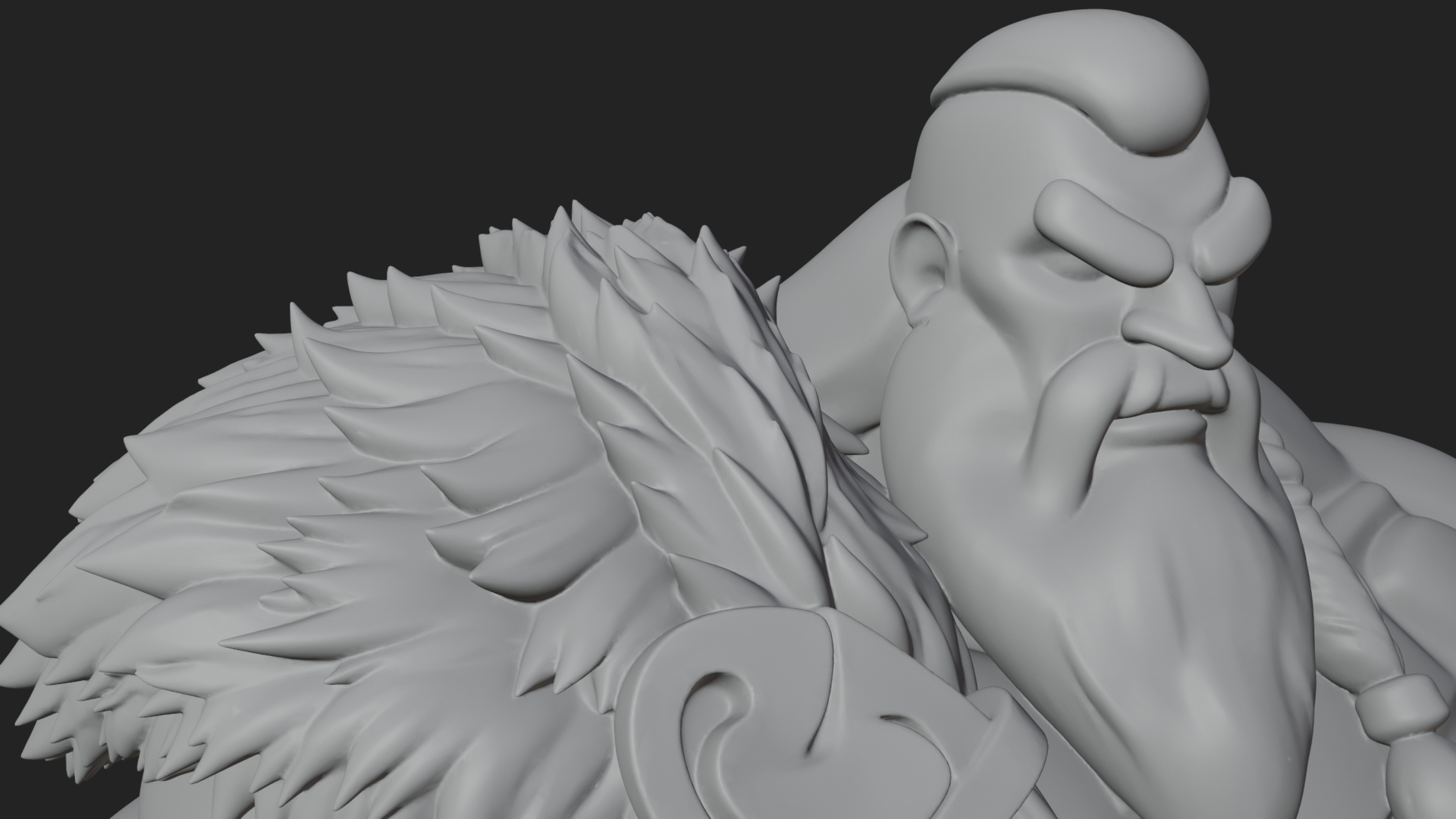 Barbarian Warlord Statue Design 13 3D Print Model 3D Model