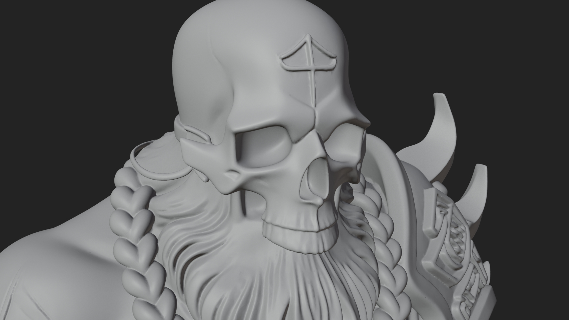 Barbarian Warlord Statue Design 14 3D Print Model 3D Model