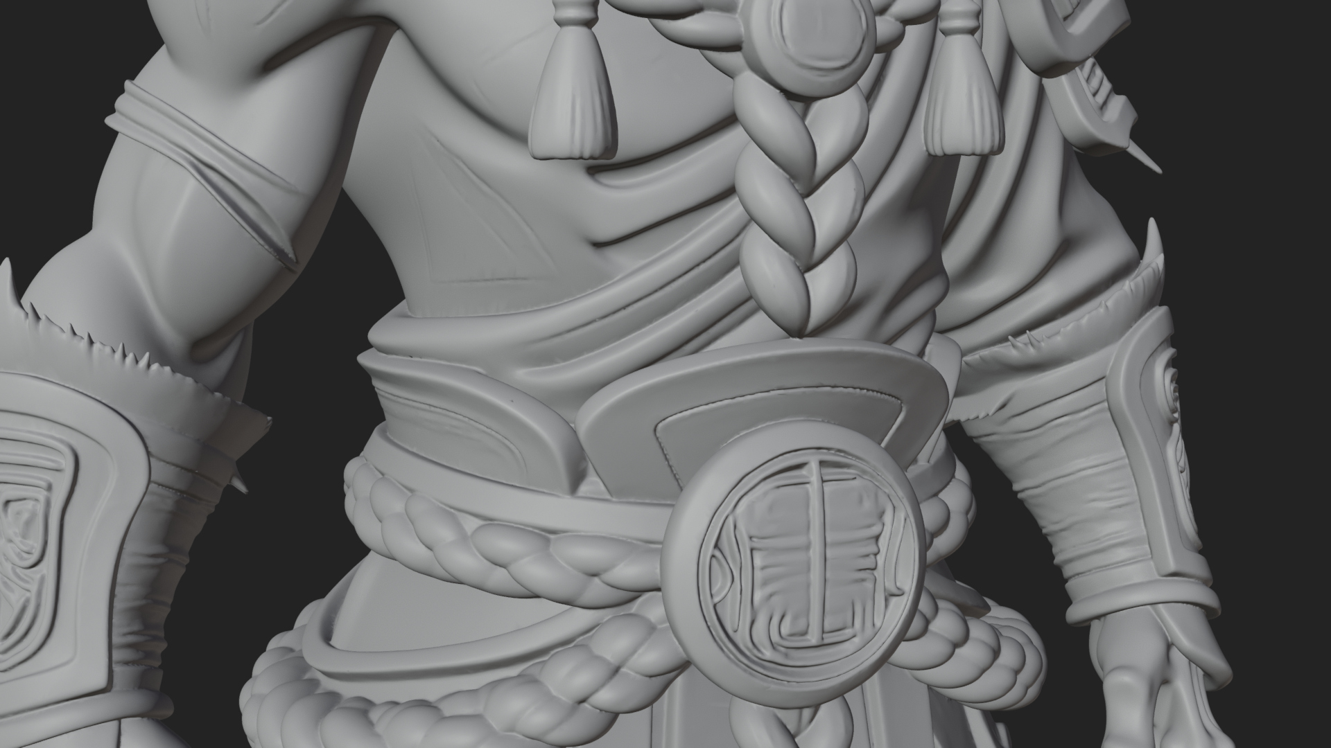 Barbarian Warlord Statue Design 14 3D Print Model 3D Model