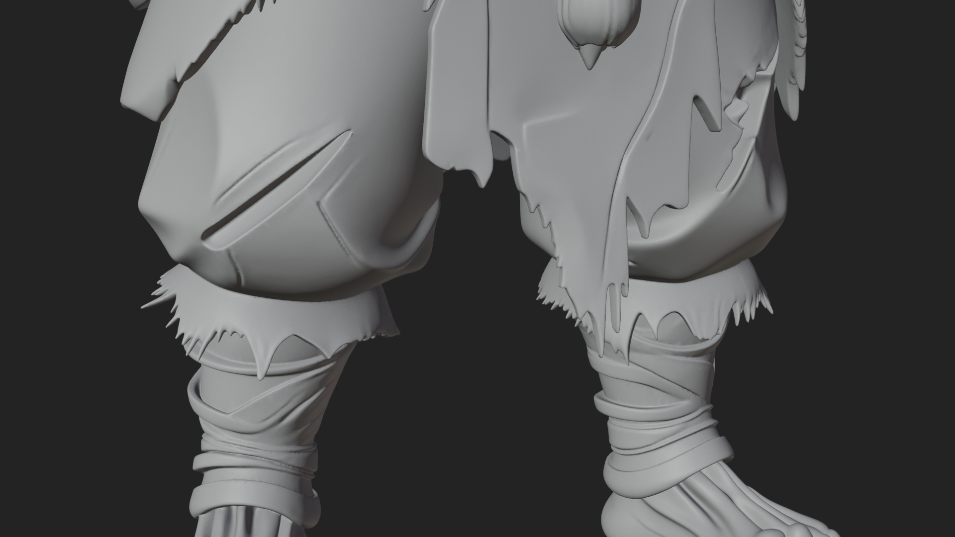 Barbarian Warlord Statue Design 14 3D Print Model 3D Model