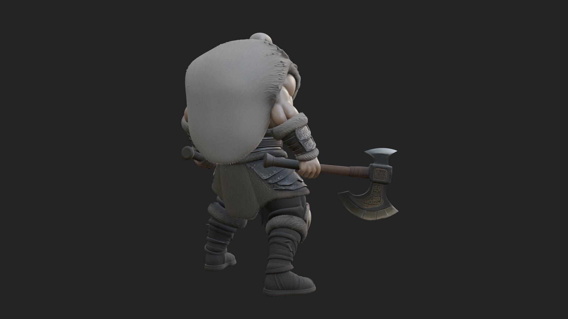 Barbarian Warlord Statue Design 15 3D Print Model 3D Model
