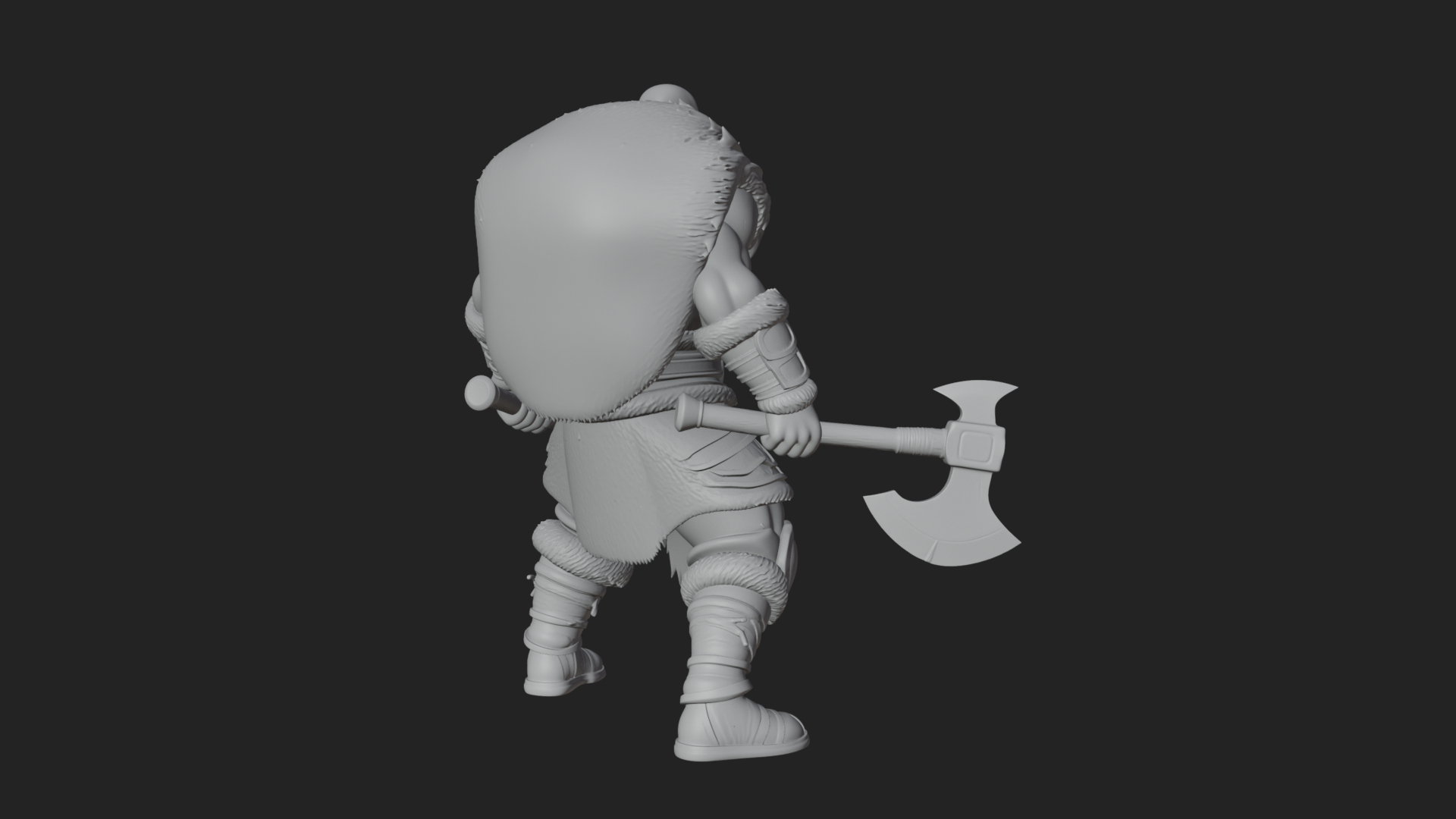 Barbarian Warlord Statue Design 15 3D Print Model 3D Model