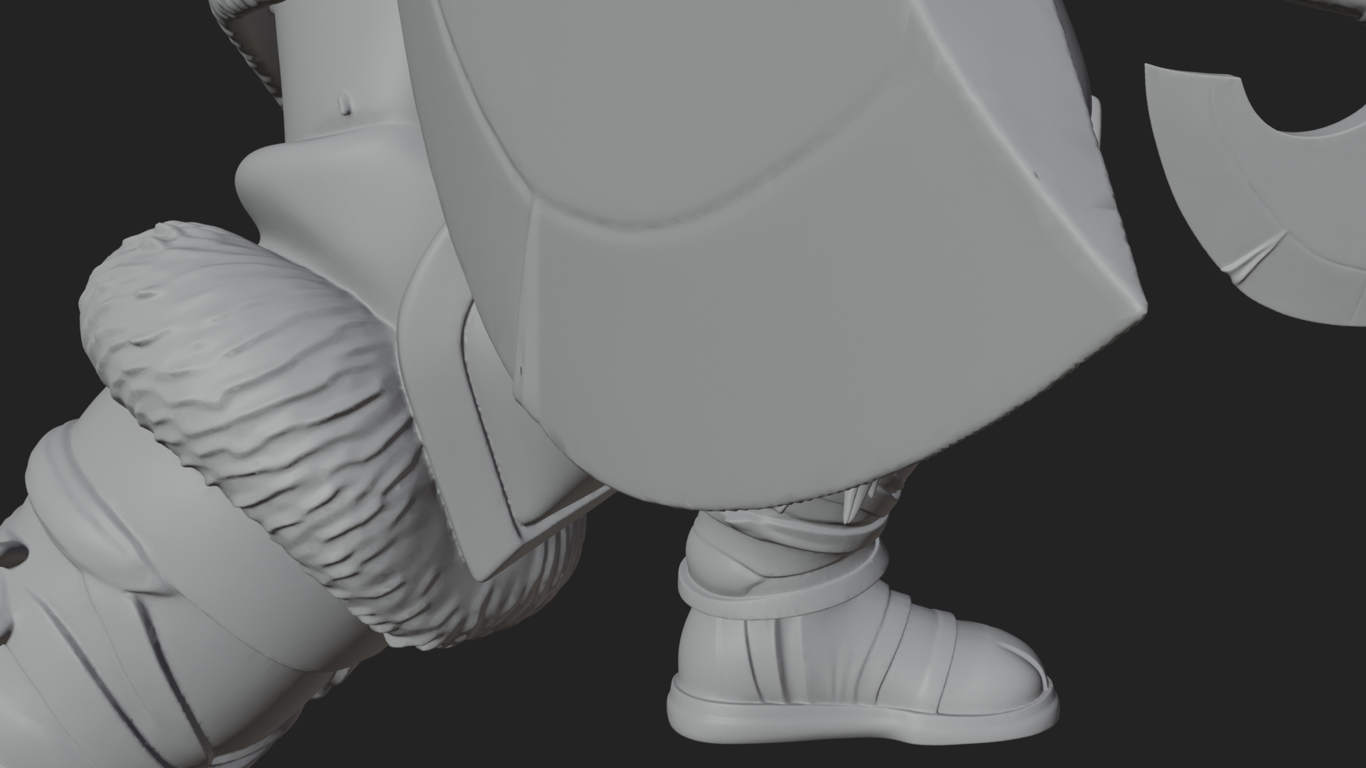 Barbarian Warlord Statue Design 15 3D Print Model 3D Model