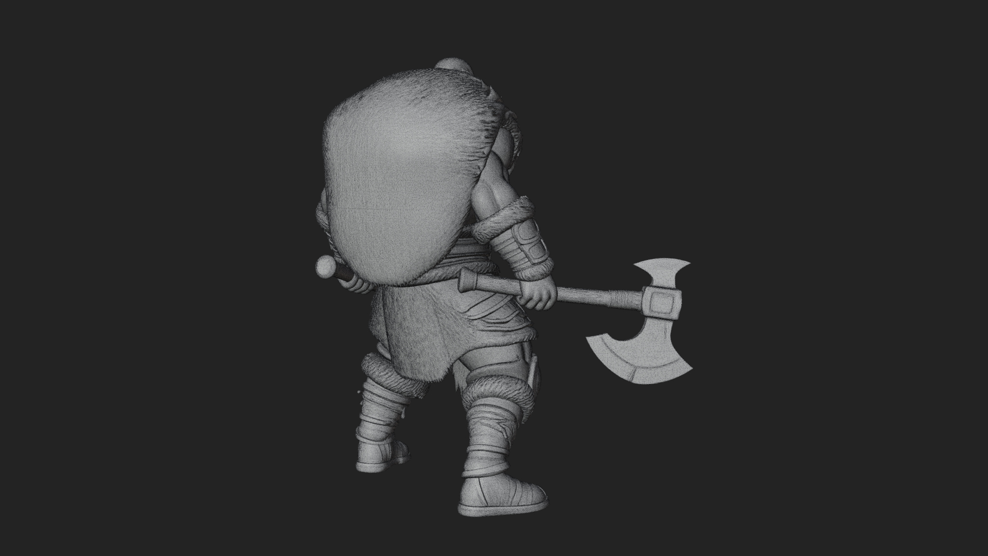 Barbarian Warlord Statue Design 15 3D Print Model 3D Model